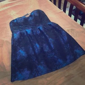 Blue and purple 3D deco dress